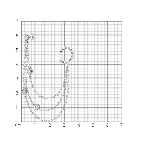 Cercel din argint cu Cubic Zirconia Incolor