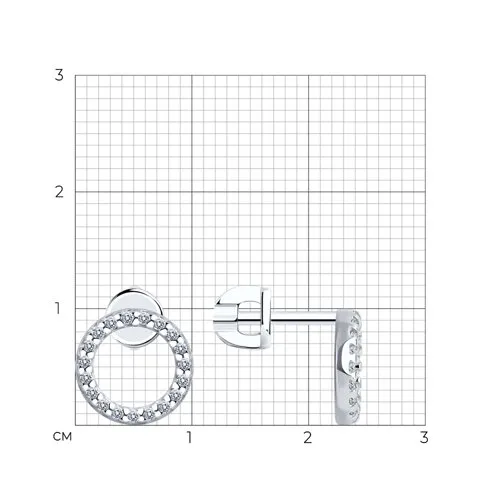 Cercei Pusete din argint cu Cubic Zirconia Incolor