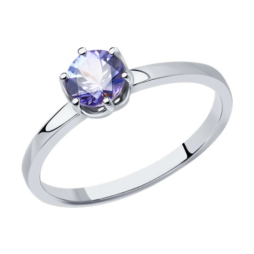 Inel din aur alb cu pietre Tanzanit