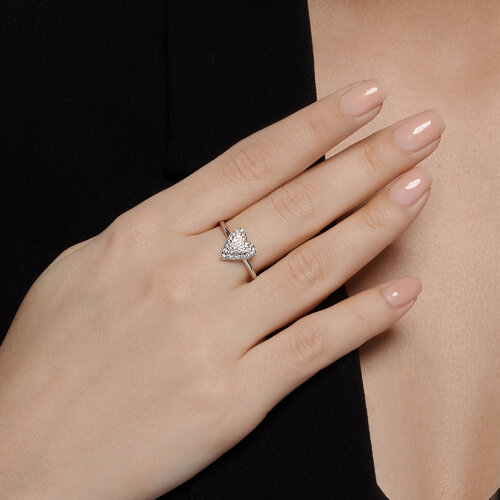 Inel din argint cu Cubic Zirconia Incolor