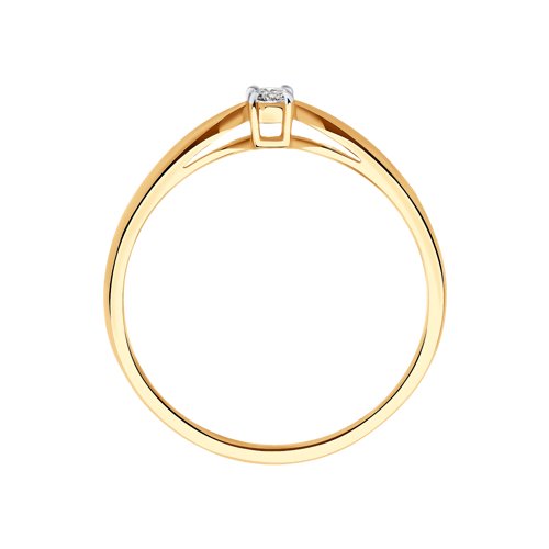 Inel din aur roșu cu pietre Diamant