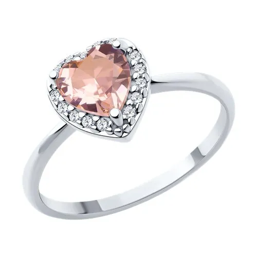 Inel din argint cu Cubic Zirconia Incolor, Sital sintetic