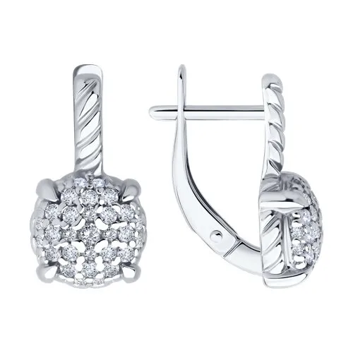 Cercei din argint cu Cubic Zirconia Incolor