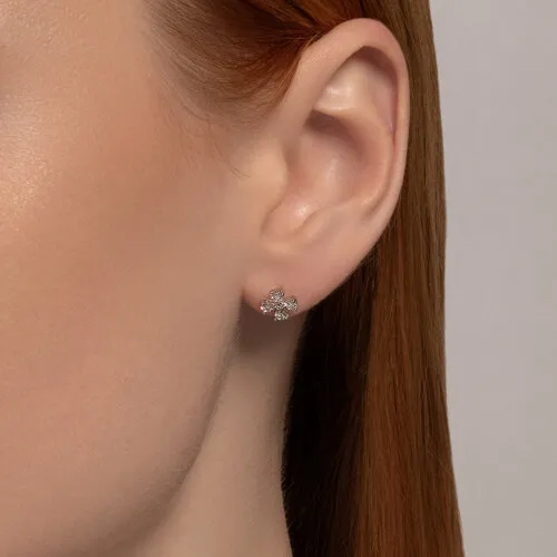 Cercei Pusete din argint cu Cubic Zirconia Incolor