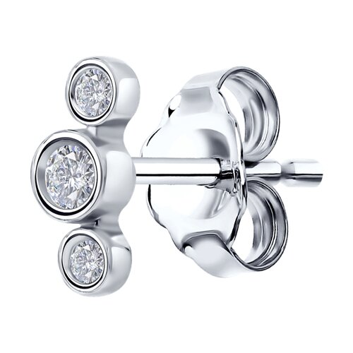 Cercel din argint  cu pietre Cubic Zirconia Incolor
