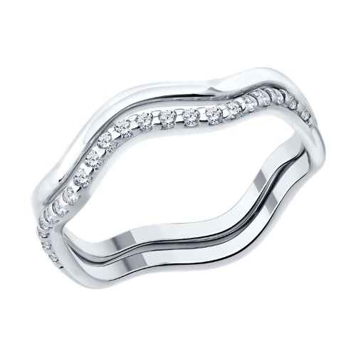 Inel din argint  cu pietre Cubic Zirconia Incolor