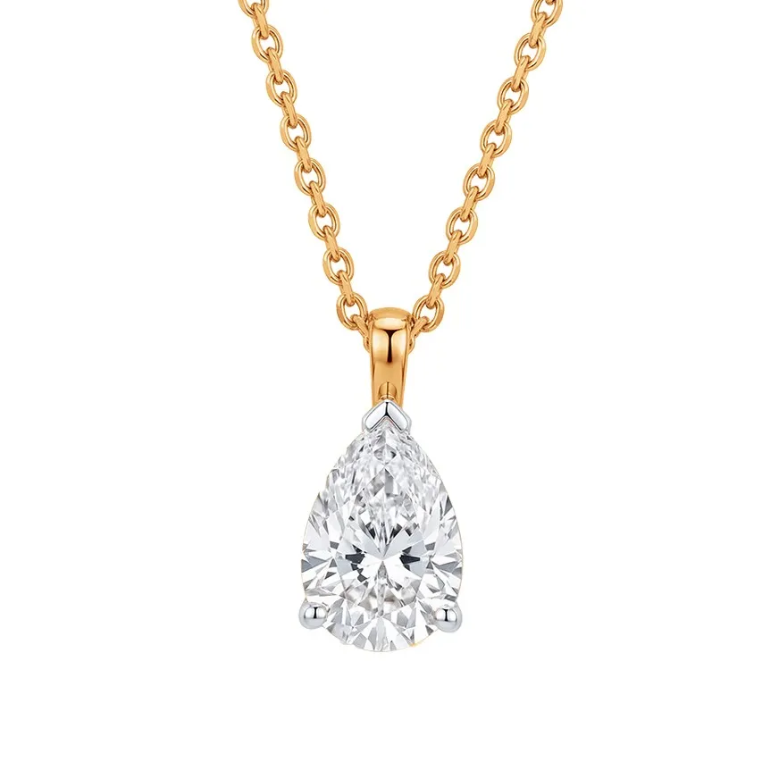 Colier din aur roșu cu Cubic Zirconia Incolor