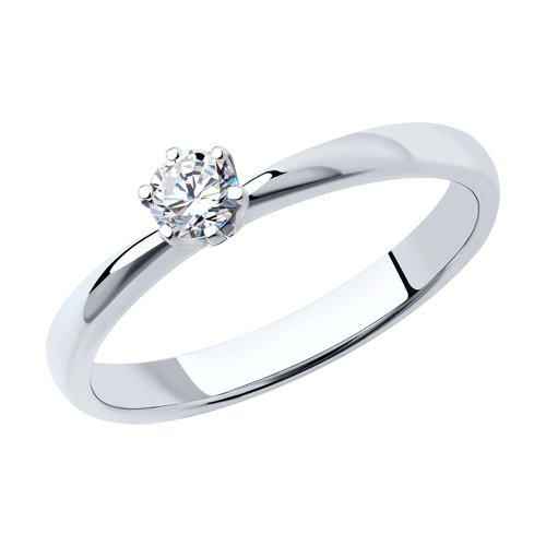 Inel din aur alb cu pietre Diamant