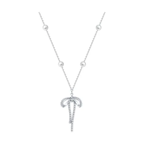 Colier din argint cu Cubic Zirconia Incolor, Perla Imit.