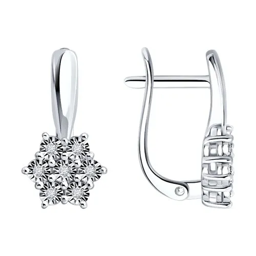 Cercei din argint cu Diamant
