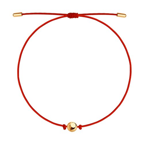 Браслет из красного золота с камнями Текстиль