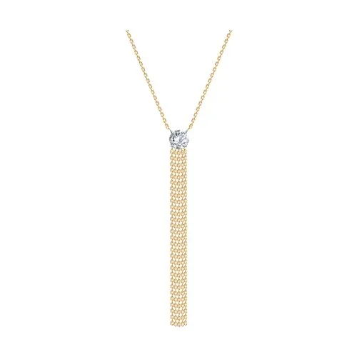 Colier din aur roșu cu Cubic Zirconia Incolor