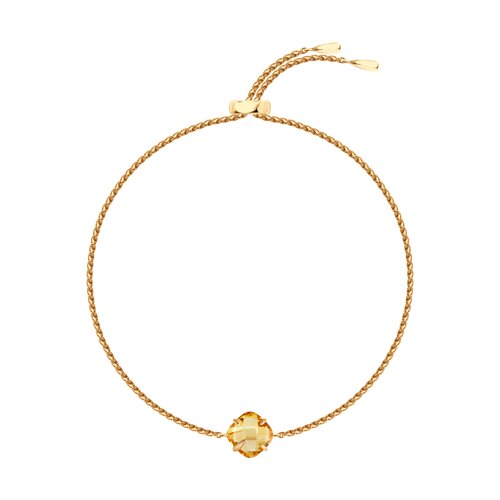 Brățară din aur roșu cu pietre Citrin, Silicon
