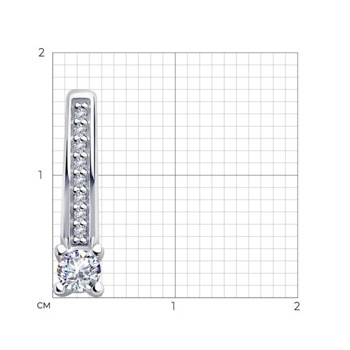 Pandantiv din argint  cu pietre Cubic Zirconia Incolor