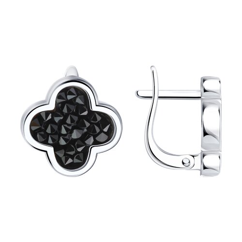 Cercei din argint  cu pietre Țesătură de cristal