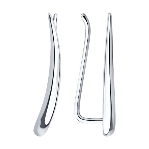 Серьги из серебра без камней