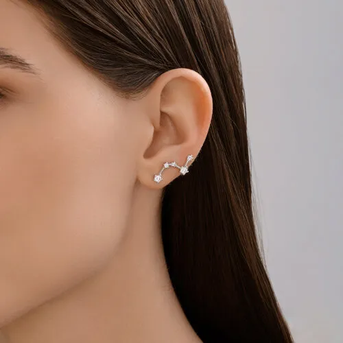 Cercei din argint cu Cubic Zirconia Incolor