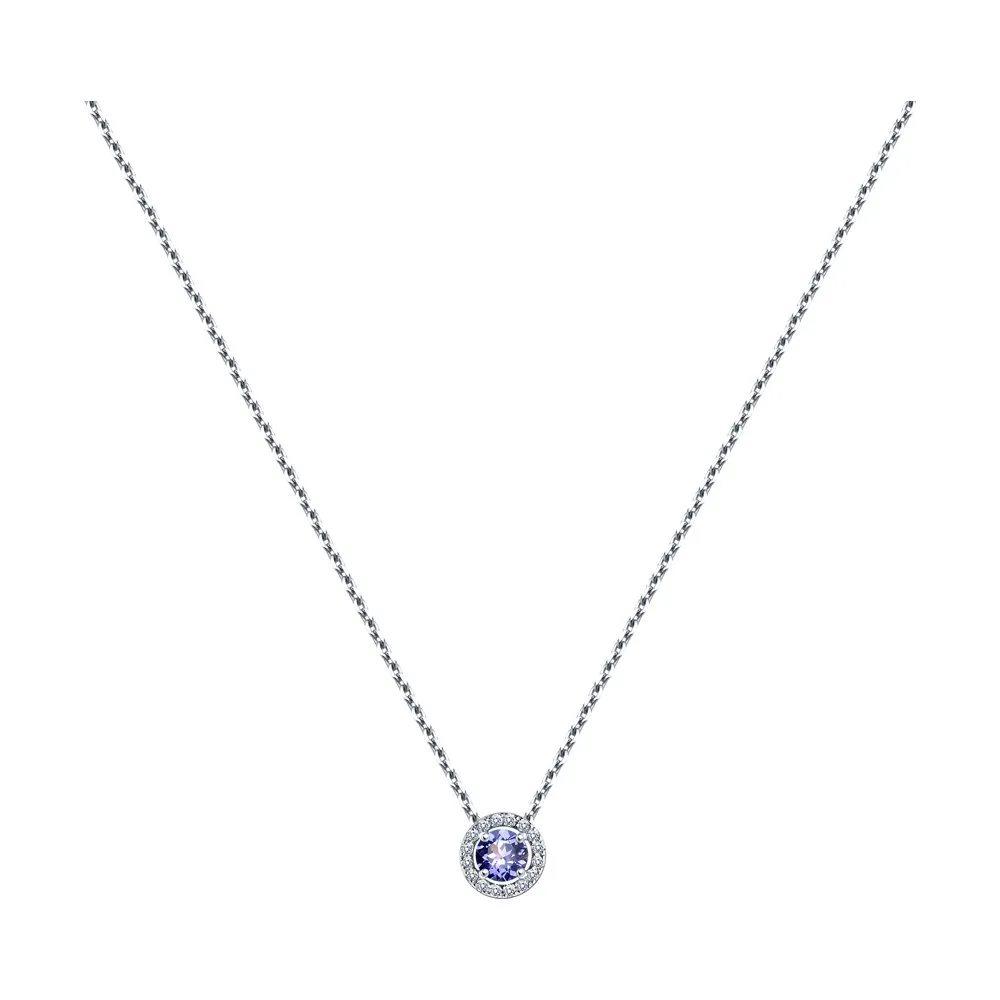 Colier din aur alb cu Diamant, Tanzanit