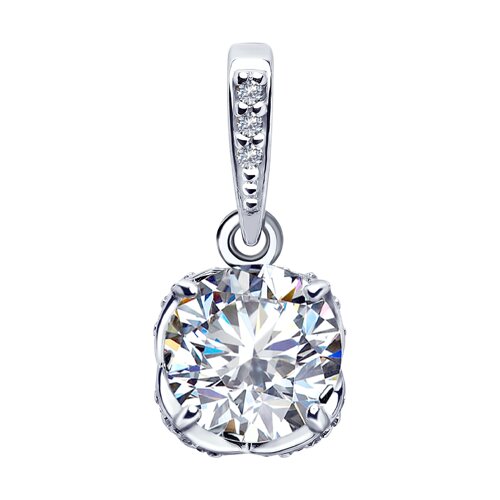 Pandantiv din argint  cu pietre Cubic Zirconia Incolor