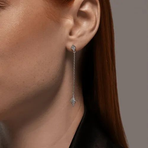 Cercei Pusete din argint cu Cubic Zirconia Incolor