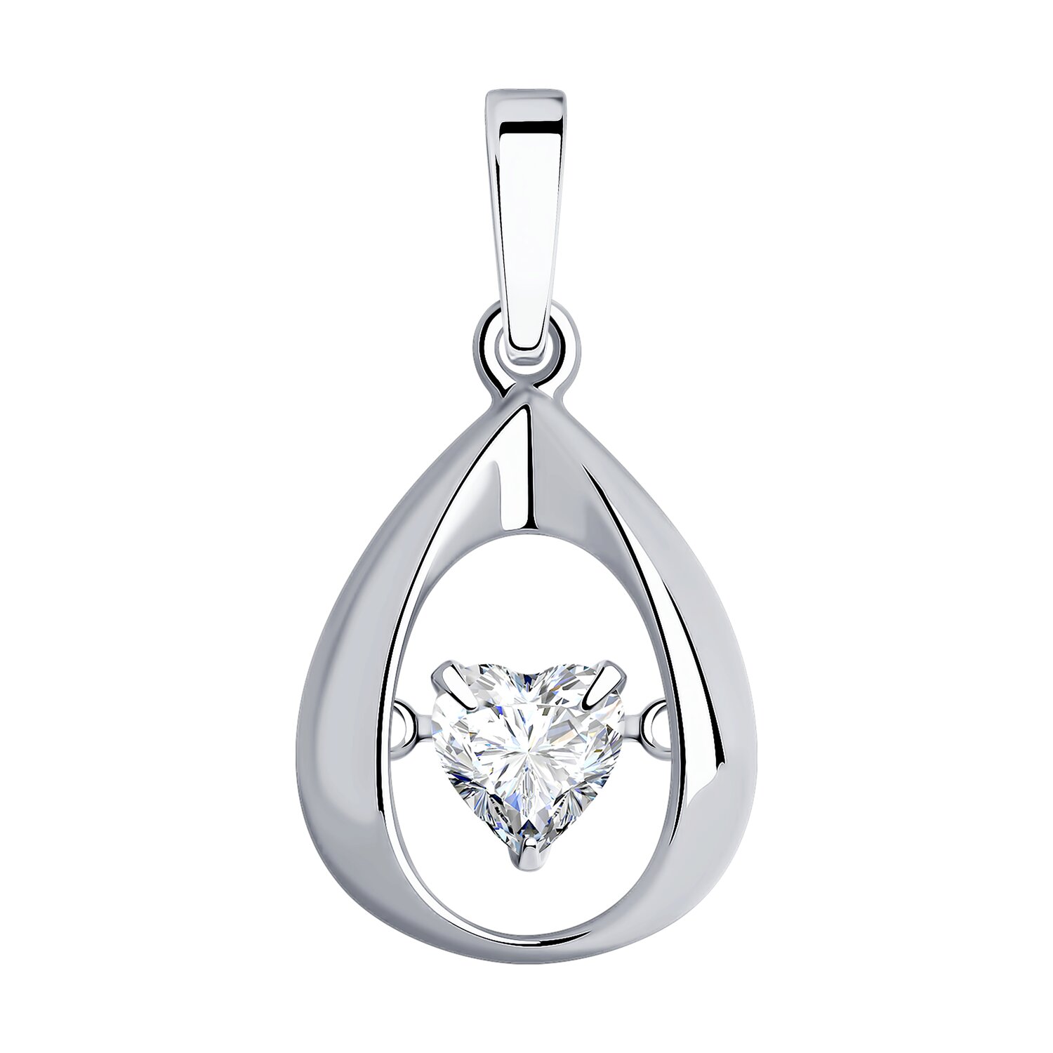 Pandantiv din argint  cu pietre Swarovski