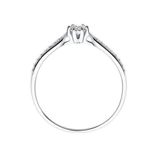 Inel din aur alb cu pietre Diamant