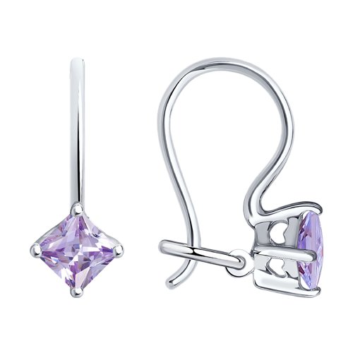 Cercei p-u copii din argint  cu pietre Cubic Zirconia Liliachiu