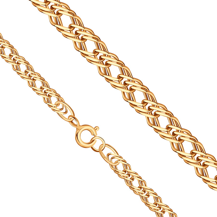 Цепь из красного золота без камней