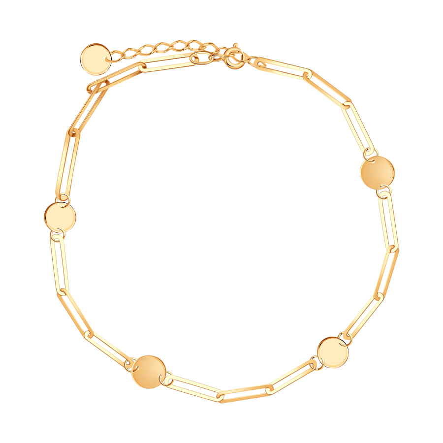 Браслет из красного золота без камней