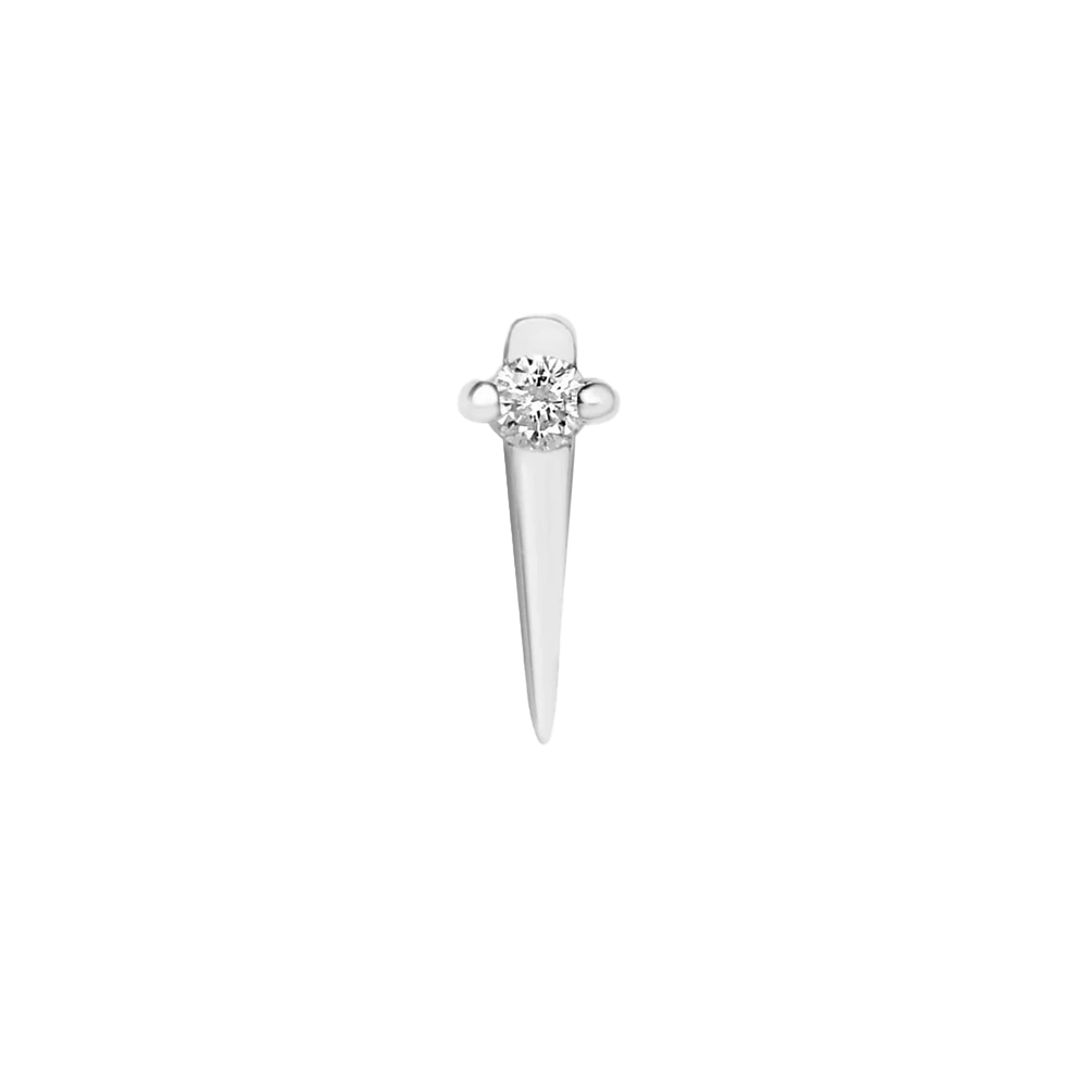 Cercel din aur alb cu pietre Diamant