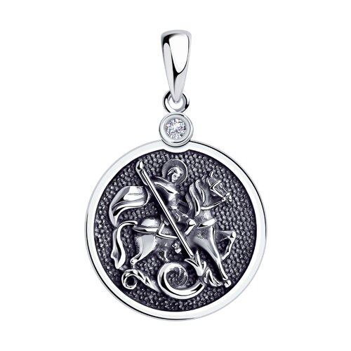 Iconiță din argint  cu pietre Cubic Zirconia Incolor