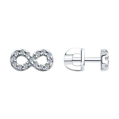 Cercei Pusete din argint cu Cubic Zirconia Incolor