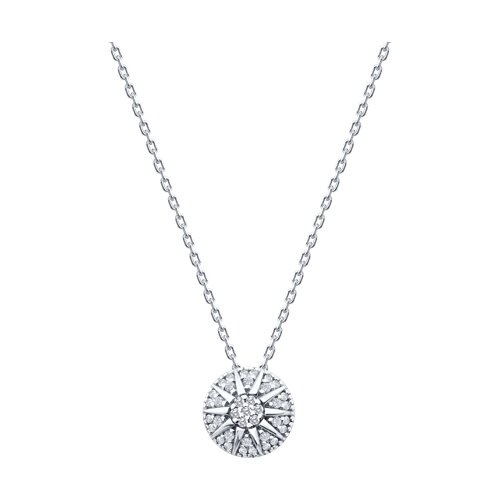 Colier din argint  cu pietre Cubic Zirconia Incolor