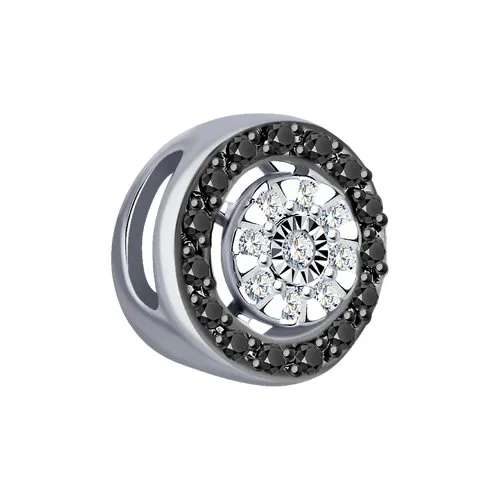 Pandantiv din aur alb cu Diamant, Diamant negru