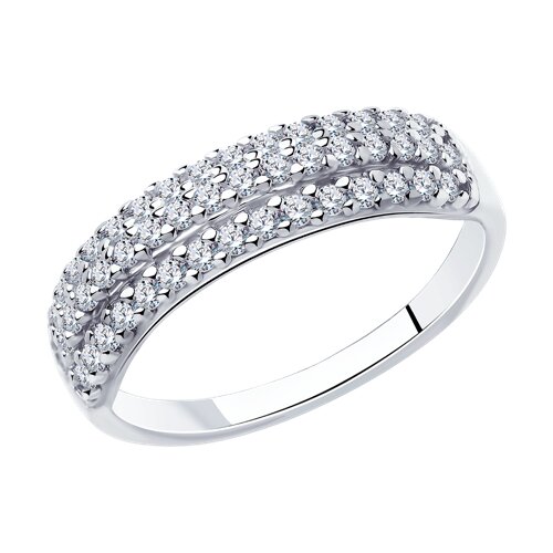 Inel din argint  cu pietre Cubic Zirconia Incolor