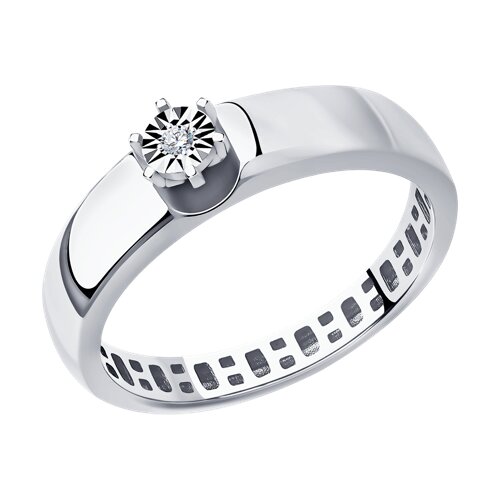 Inel din aur alb cu pietre Diamant