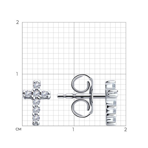Cercei Pusete din argint  cu pietre Cubic Zirconia Incolor