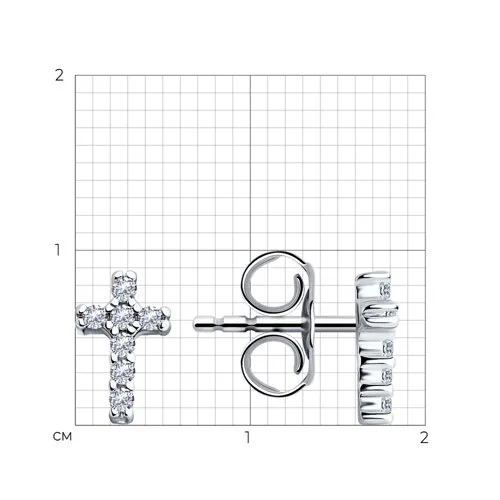 Cercei Pusete din argint cu Cubic Zirconia Incolor