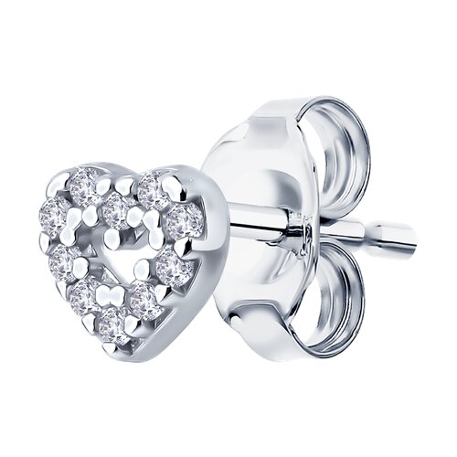 Cercel din argint  cu pietre Cubic Zirconia Incolor