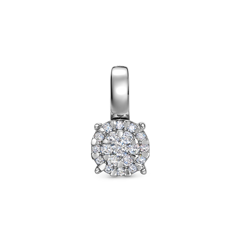 Pandantiv din aur alb cu Diamant