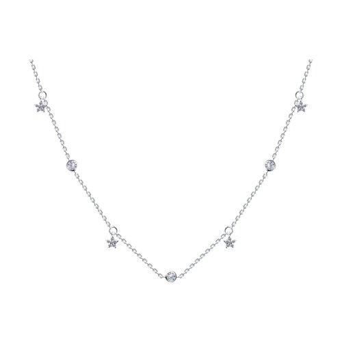Colier din argint  cu pietre Cubic Zirconia Incolor