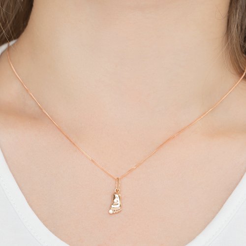 Подвеска из красного золота с камнями Фианит