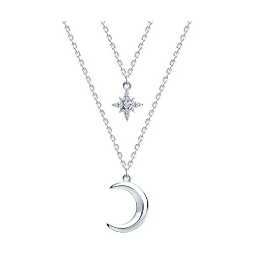 Colier din argint  cu pietre Cubic Zirconia Incolor