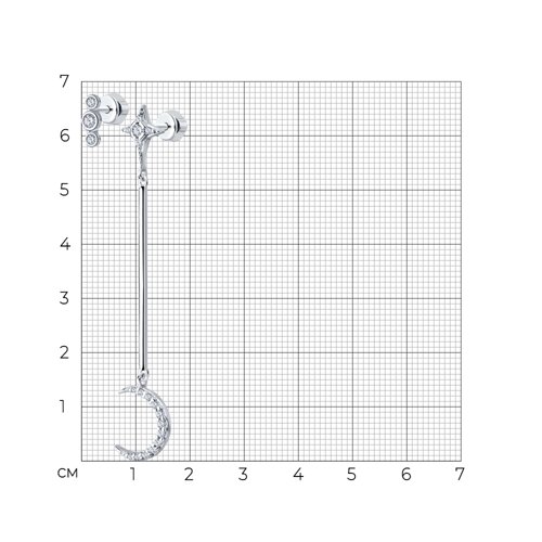 Cercei Pusete din argint  cu pietre Cubic Zirconia Incolor