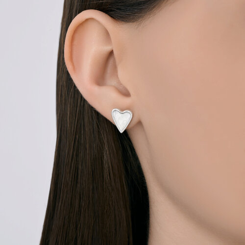 Cercei Pusete din argint  cu pietre Emailare