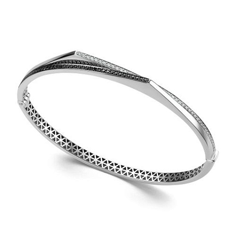 Brățară din aur alb cu pietre Diamant, Diamant negru