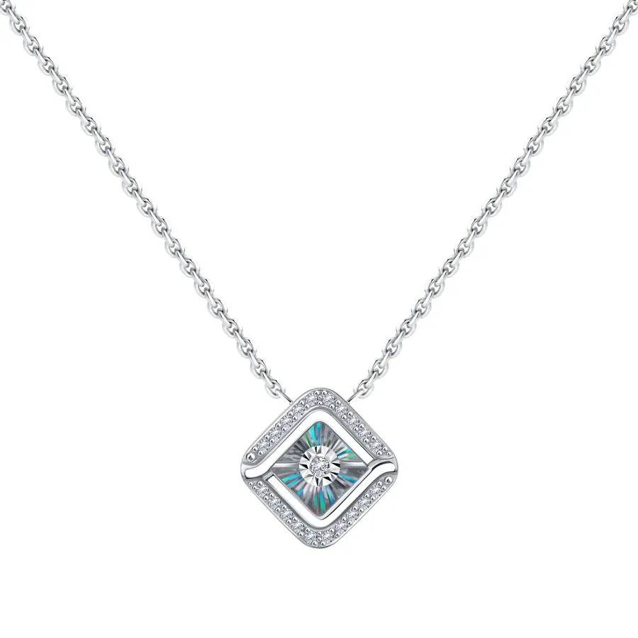 Colier din aur alb cu Diamant