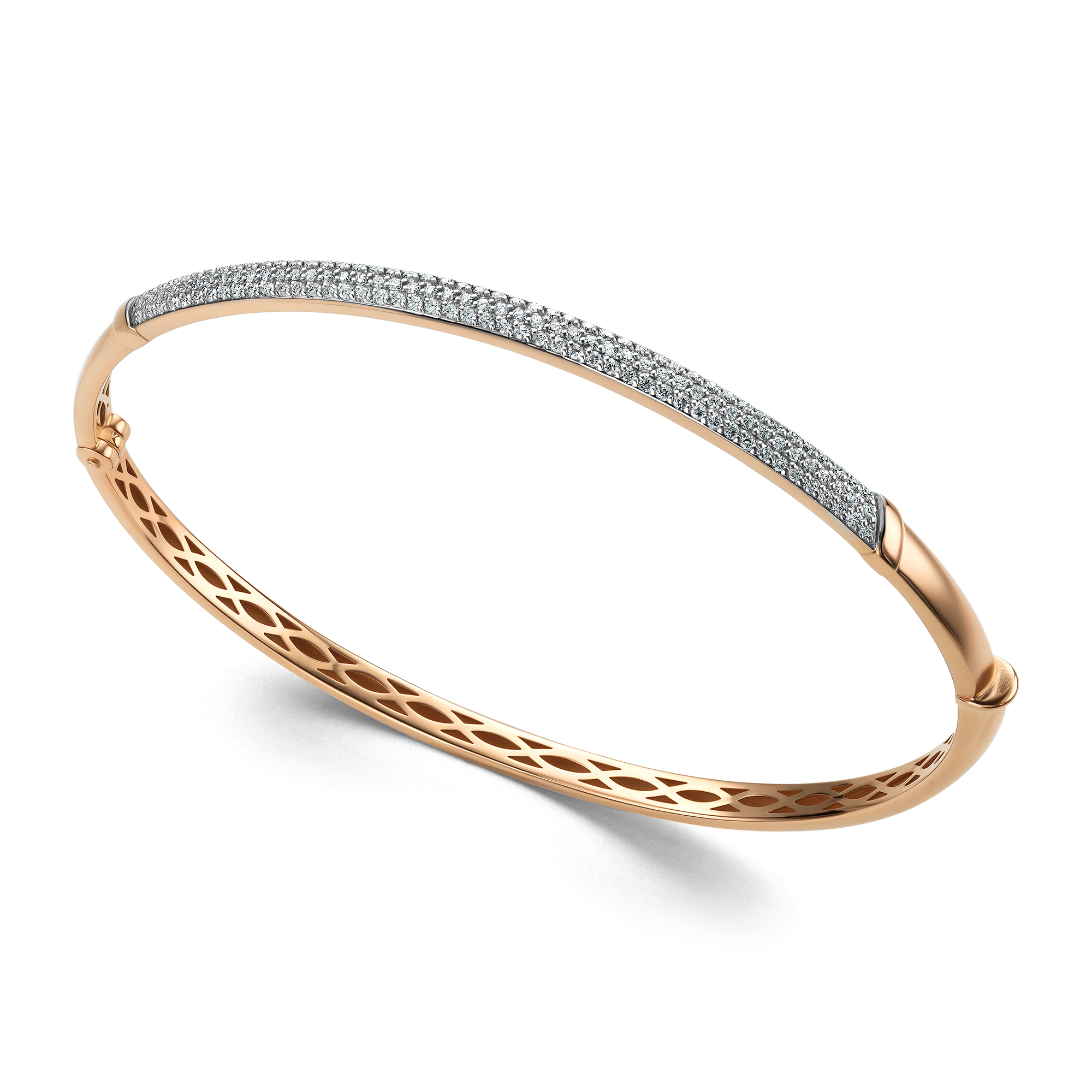 Браслет из красного золота с камнями Бриллиант