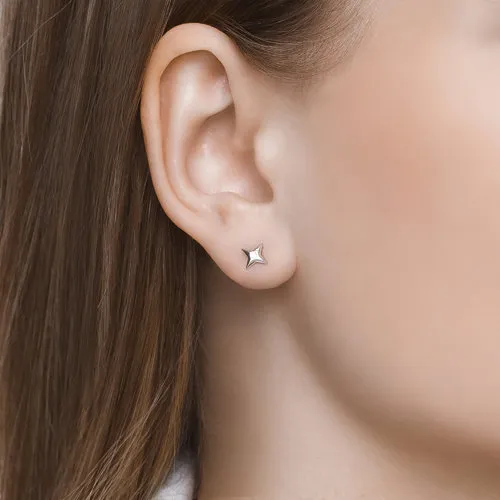 Cercei din argint cu Cubic Zirconia Incolor
