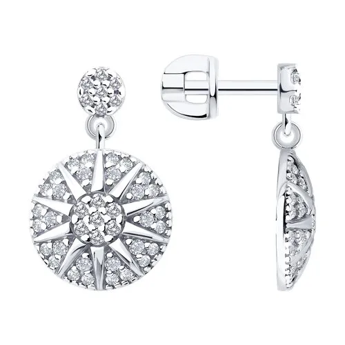 Cercei Pusete din argint cu Cubic Zirconia Incolor